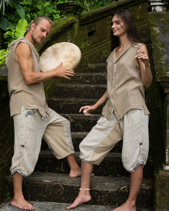 COTTON HOODIE from the UNISEX BOHO CLOTHING SET provides warmth and comfort during workouts.