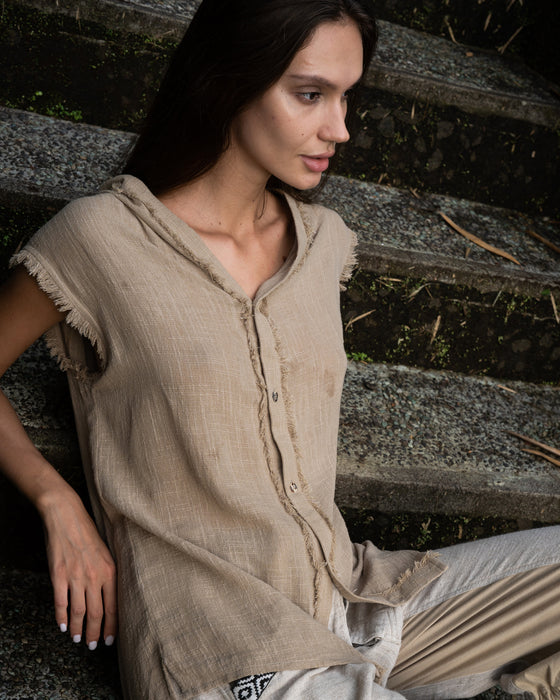 COTTON HOODIE from the UNISEX BOHO CLOTHING SET provides warmth and comfort during workouts.
