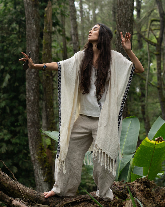 Unisex Boho Cotton Poncho