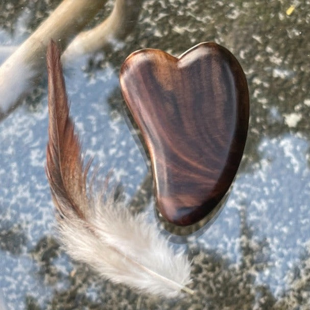 Manual massager Rose wood "Love"