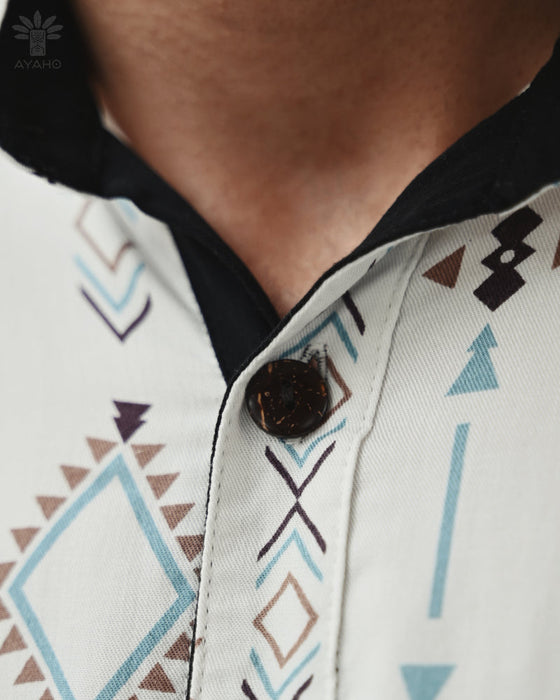 Stylish casual shirt for men, showcasing bold ethnic patterns that add a unique touch to any outfit while ensuring comfort and versatility