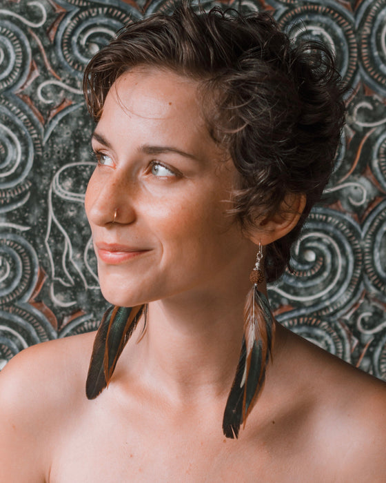 Ethnic Feather Earrings
