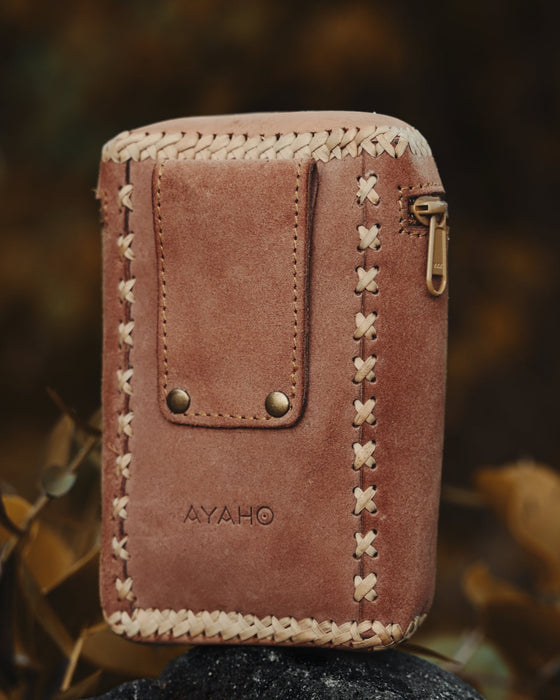 Handmade leather accessory for storing spiritual tools securely