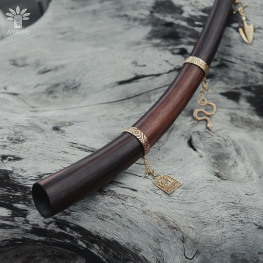 Featuring a unique design, the Rose Wood Tepi, with Bronze Cups, adds elegance and beauty to your spiritual toolkit.