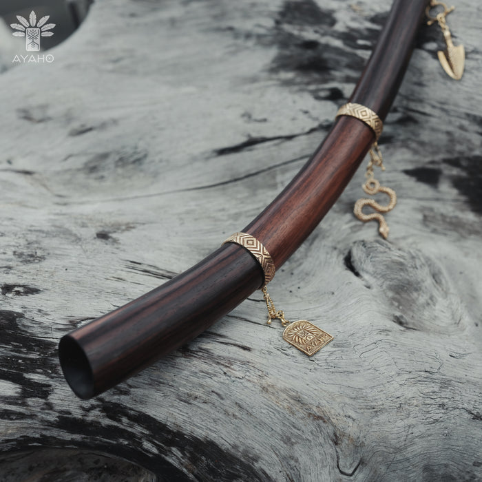 Featuring a unique design, the Rose Wood Tepi, with Bronze Cups, adds elegance and beauty to your spiritual toolkit.