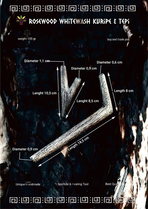 Set Tepi and Kuripe Rosewood rustic whitewash