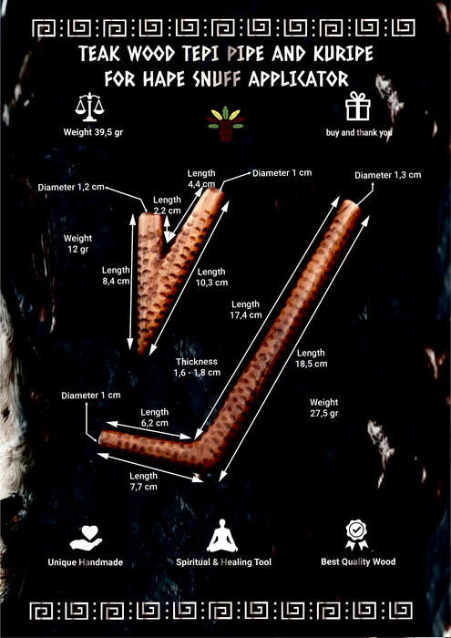 Set Tepi+ Kuripe Pipe for Hape Snuf