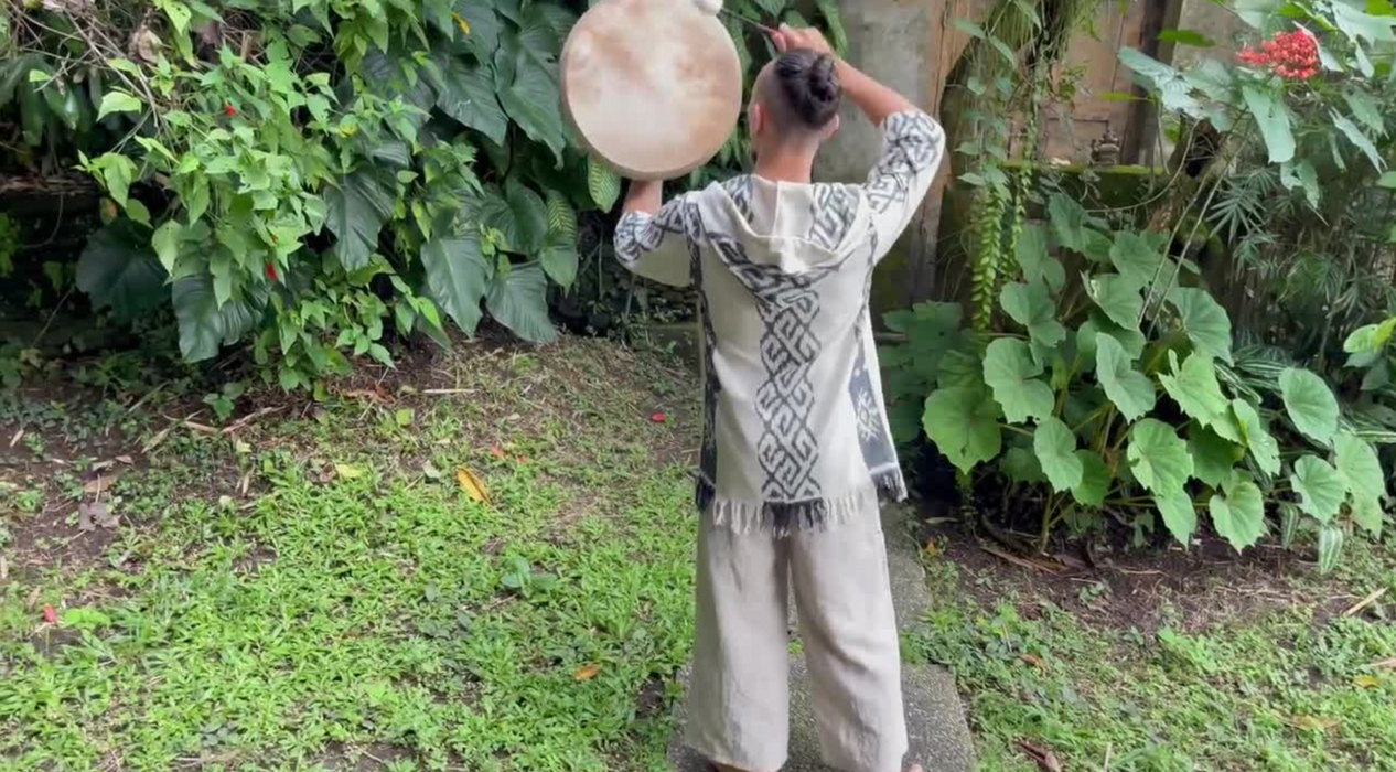 Ethnic Poncho with hood