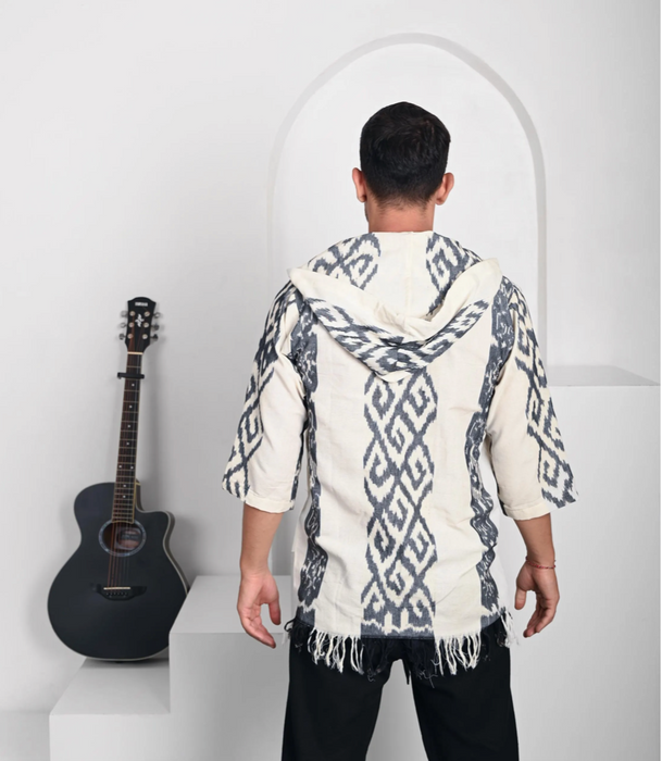 Ethnic Poncho with hood