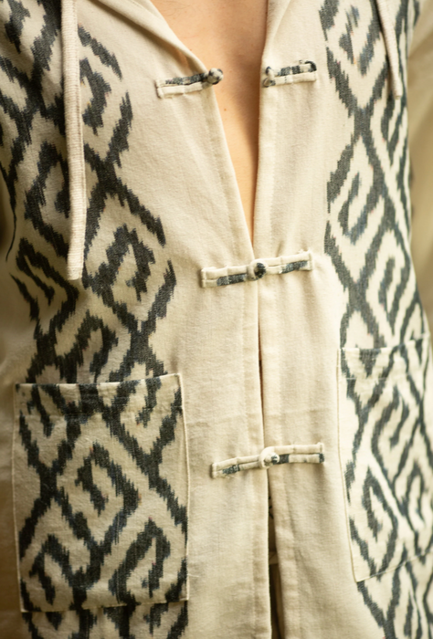 Ethnic Poncho with hood