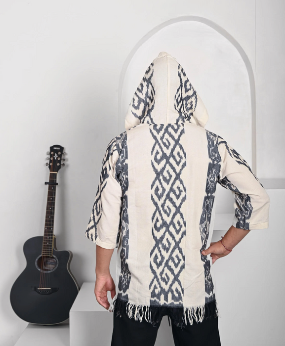 Ethnic Poncho with hood