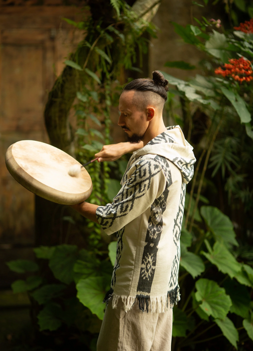 Ethnic Poncho with hood