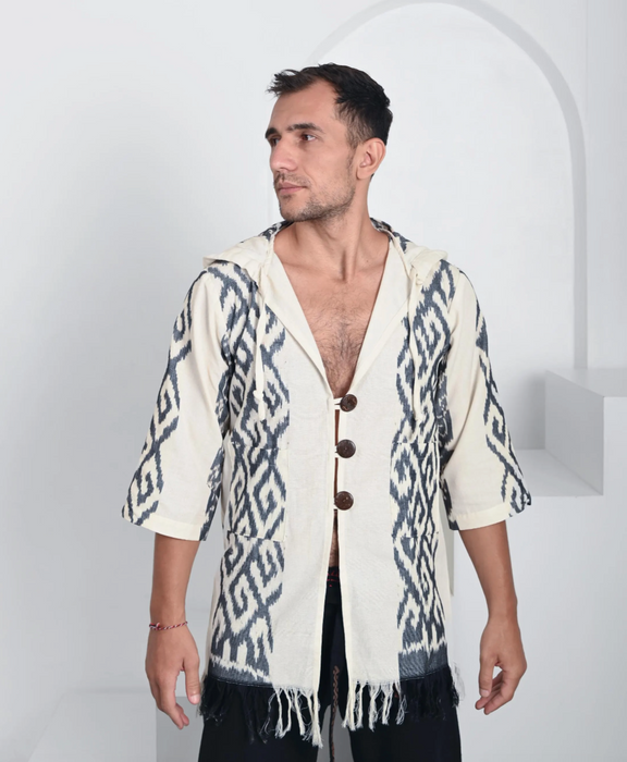 Ethnic Poncho with hood