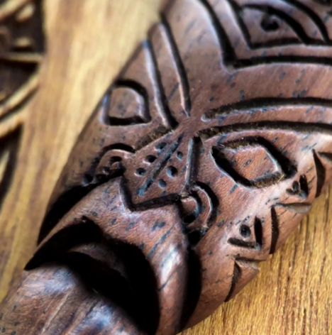 "Protector Spirit" Wooden Amulet