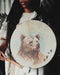 Exquisite Shaman tambourine featuring a 40cm bear painting, perfect for enhancing your spiritual rituals and musical expression.