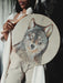  Exquisite Shaman tambourine featuring a 40cm wolf painting, perfect for enhancing your spiritual practices and musical expression.