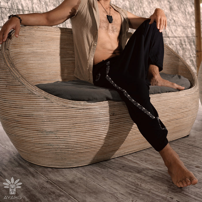Stylish and comfortable Alladine pants with white pattern RAYON
