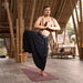 Stylish boho pants Alladine with white rayon design