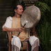 A cultural treasure, this tunable handmade shaman drum reflects traditional craftsmanship and spiritual significance.
