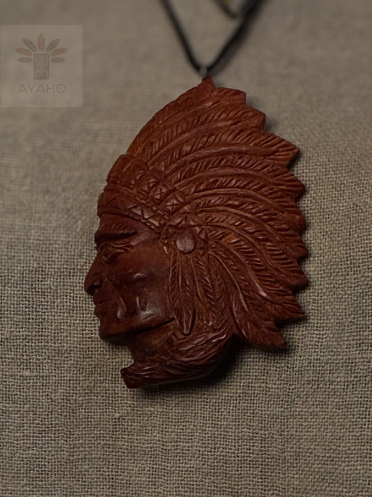 Indian Face Half Amulet – Handcrafted Spiritual Talisman