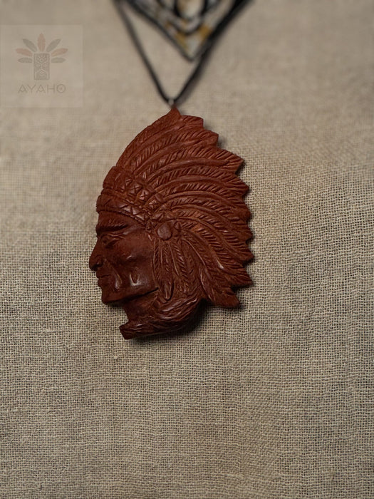Indian Face Half Amulet – Handcrafted Spiritual Talisman