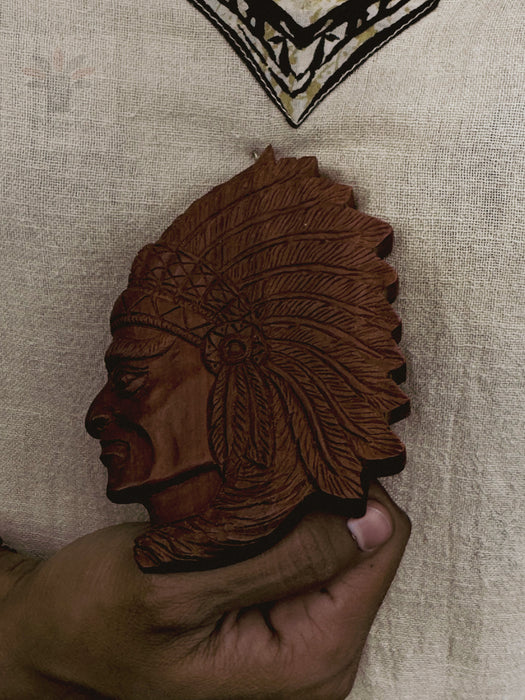 Indian Face Half Amulet – Handcrafted Spiritual Talisman