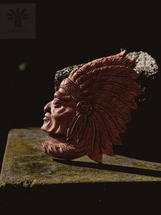 Indian Face Half Amulet – Handcrafted Spiritual Talisman