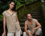 UNISEX BOHO CLOTHING SET, including a COTTON HOODIE and LINEN PANTS FOR YOGA, is ideal for active leisure