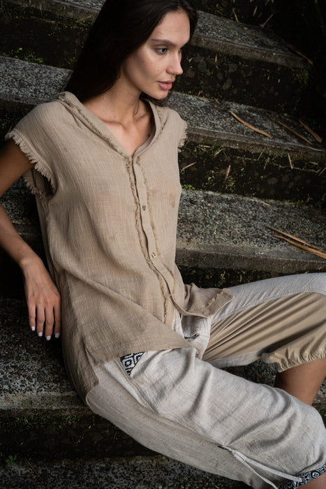 UNISEX BOHO COTTON HOODIE, soft and breathable, is perfect for yoga and everyday wear.