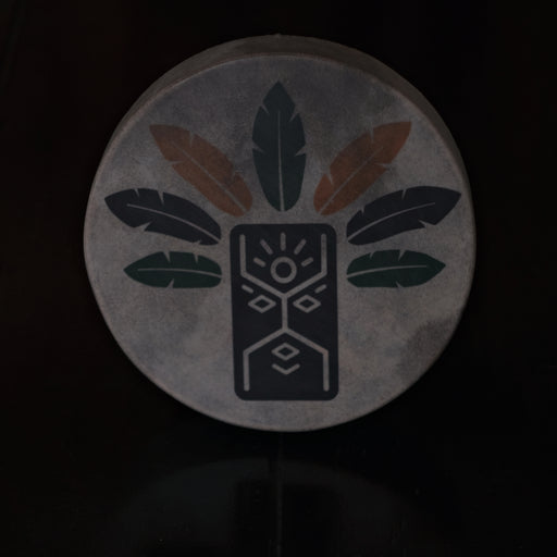 Unique shaman tambourine with 30 cm printing, serving as a powerful tool for healing and self-expression.