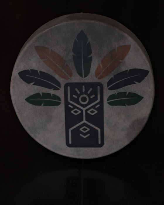 Unique shaman tambourine with 30 cm printing, serving as a powerful tool for healing and self-expression.