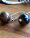 Jewelry set earrings and pendant • Women's jewellery • Earrings handmade • Silver pendant • Tiger eye necklace • Silver charms