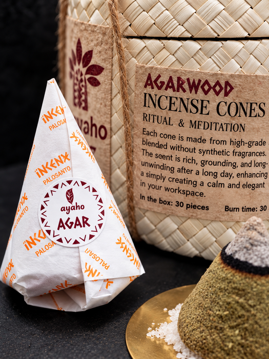 Agarwood Incense Cones | Slow-Burning Aroma for Meditation, Relaxation & Sacred Ritual