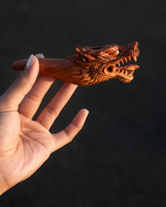 WOOD SMOKING PIPE FOR TOBACCO «DRAGON"