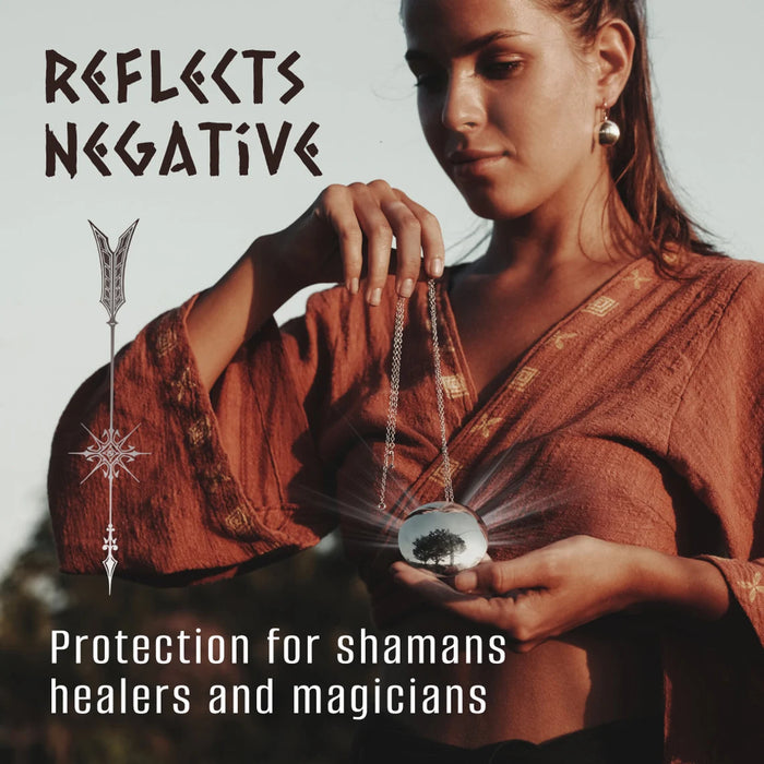 925 Silver Pendant "Shamanic Mirror"