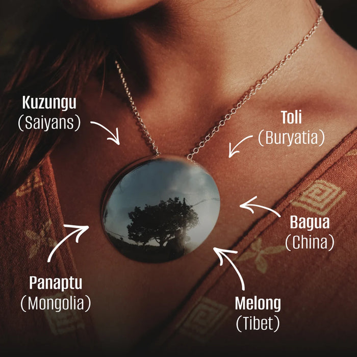 925 Silver Pendant "Shamanic Mirror"