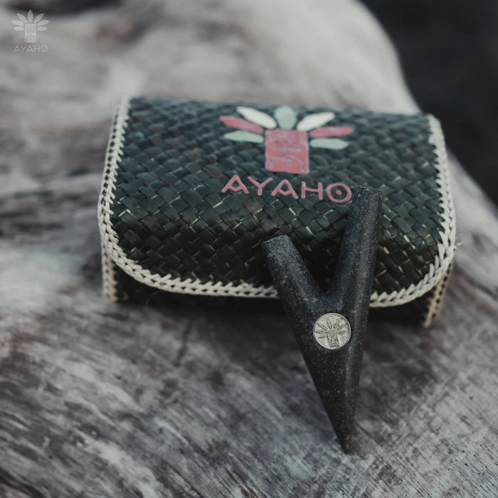 Kuripe From Volcanic Stone model V -   bronze logo