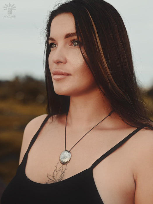 Shamanic Mirror - Handcrafted Hammer 925 Silver