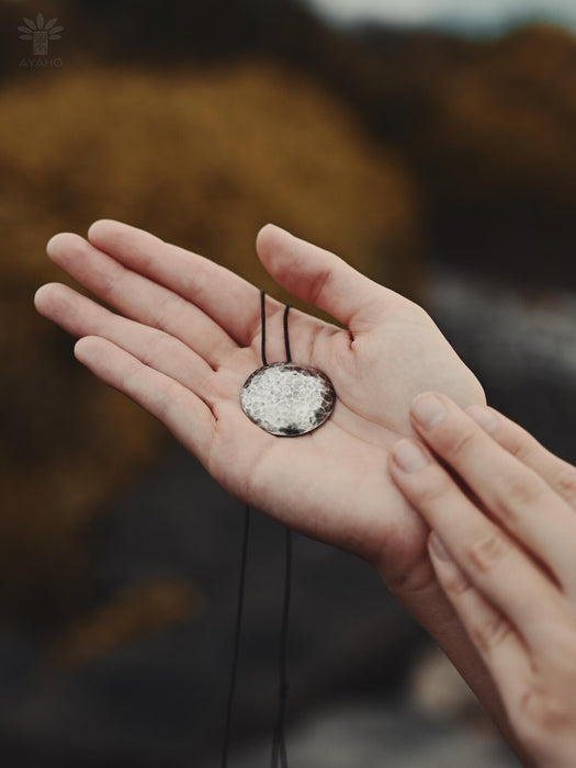 Shamanic Mirror - Handcrafted Hammer 925 Silver