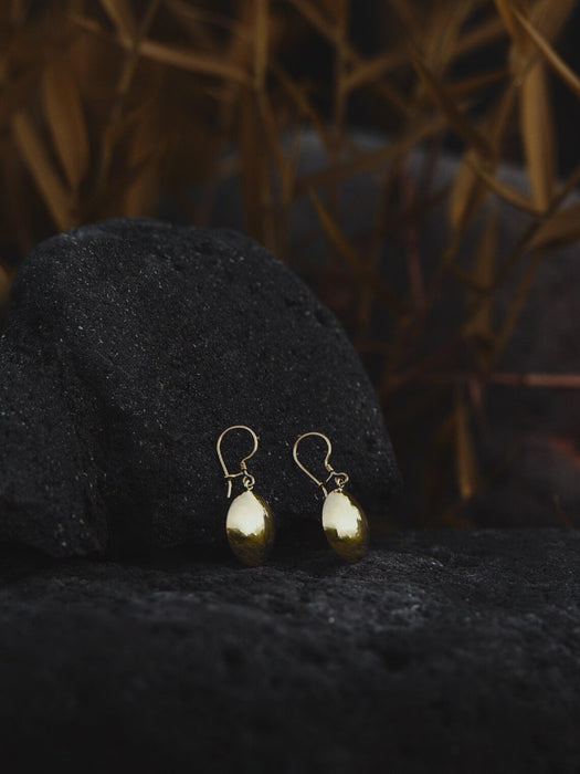 Set of earrings "Shaman's Mirror" made of bronze