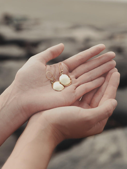 Set of earrings "Shaman's Mirror" made of bronze