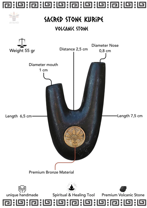 Kuripe From Volcanic Stone model U -   bronze logo