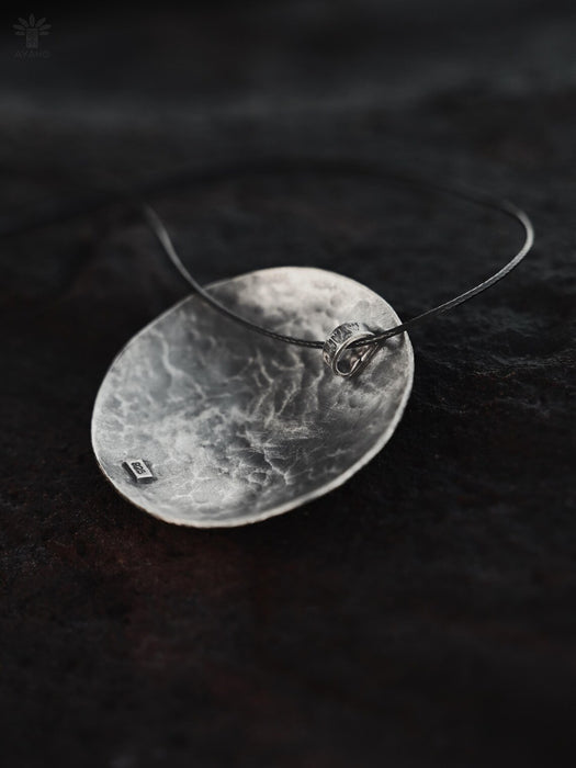 Shamanic Mirror - Handcrafted Hammer 925 Silver