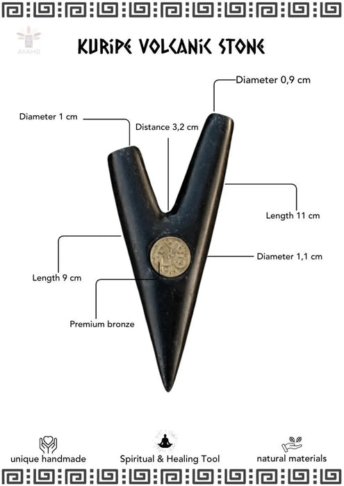 Kuripe From Volcanic Stone model V -   bronze logo
