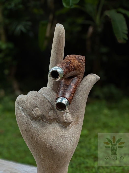 Hand Carved Eagle Kuripe Pipe