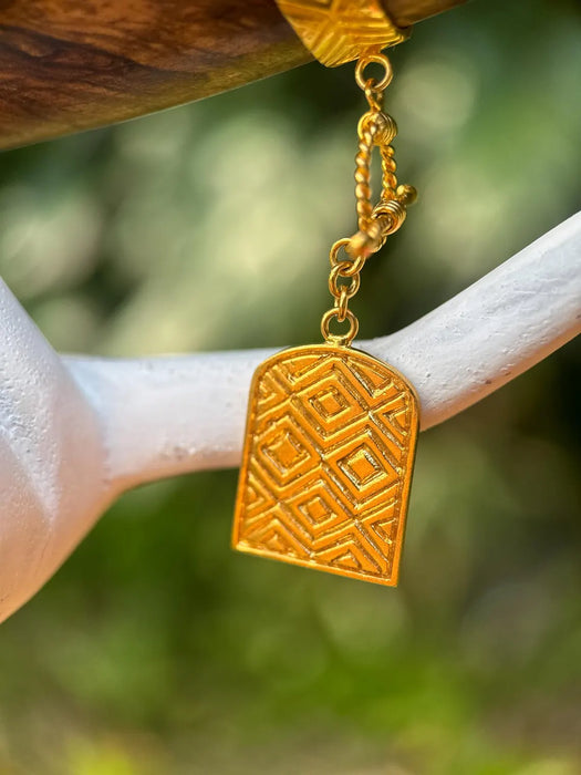 Tepi Mango Root Hapé Applicator with 22k Gold Bronze