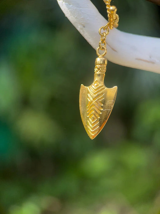 Tepi Mango Root Hapé Applicator with 22k Gold Bronze