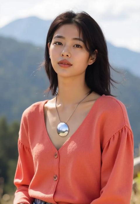 925 Silver Pendant "Shamanic Mirror"