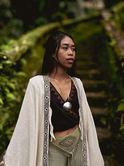 Shamanic Mirror - Handcrafted Hammer 925 Silver