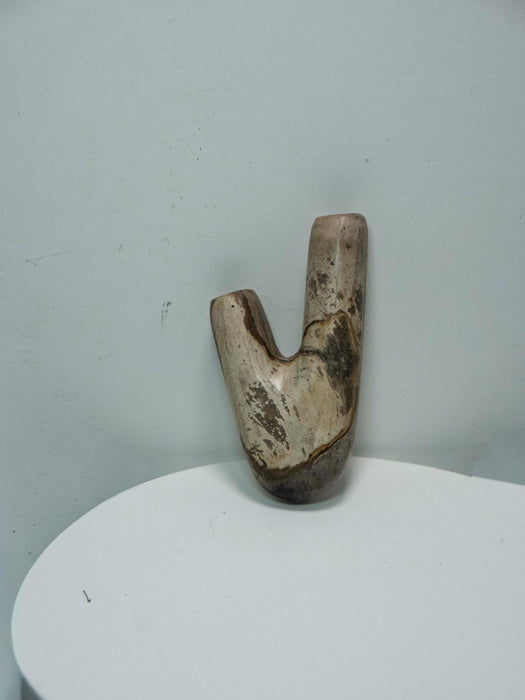 Handcrafted Kuripe Petrified Wood Pipe